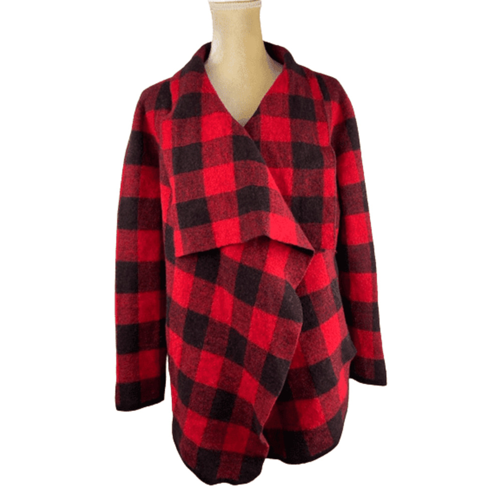 Ralph Lauren women's red/black plaid cardigan size XXL